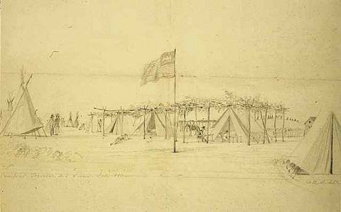Camp at Traverse des Sioux